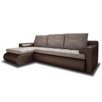 ECKSOFA Santi, Seite: Links - Braun, Holz/Textil (226/152cm) - Sofnet