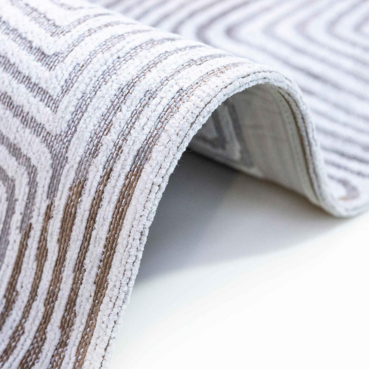 TEPPICH Oyster White Meditation Coral 80/150 cm - Grau, Textil (80/150cm) - Louis De Poortere