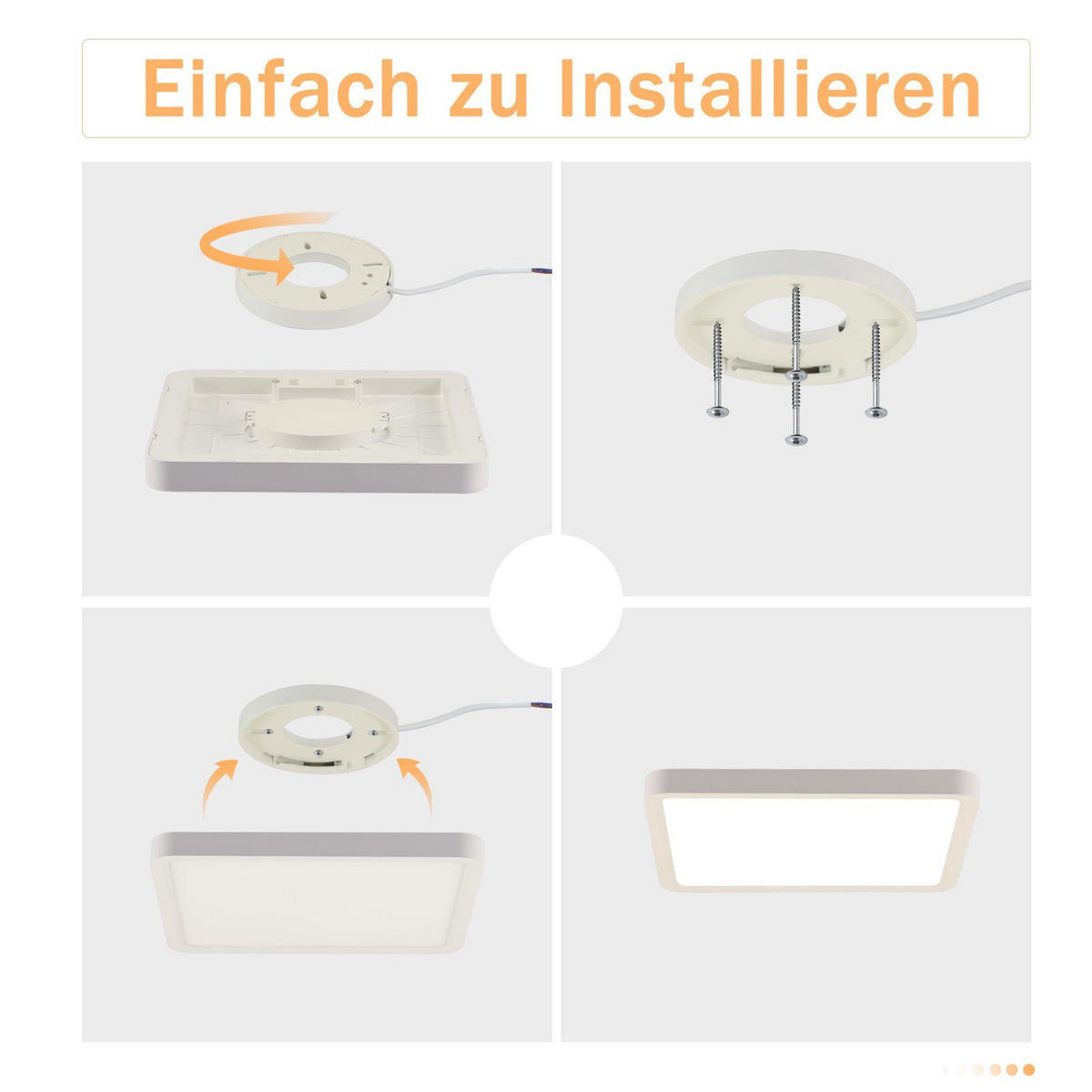 LED-DECKENLEUCHTE Energie 23/23/2 cm - Weiß, Kunststoff (23/23/2cm) - Nettlife