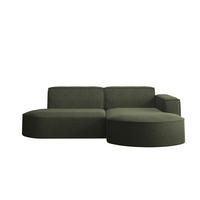 ECKSOFA MODENA L STUDIO Stoff Verita Dunkelgrün Rechts - Dunkelgrün, Holz (236/165cm) - Kaiser Möbel
