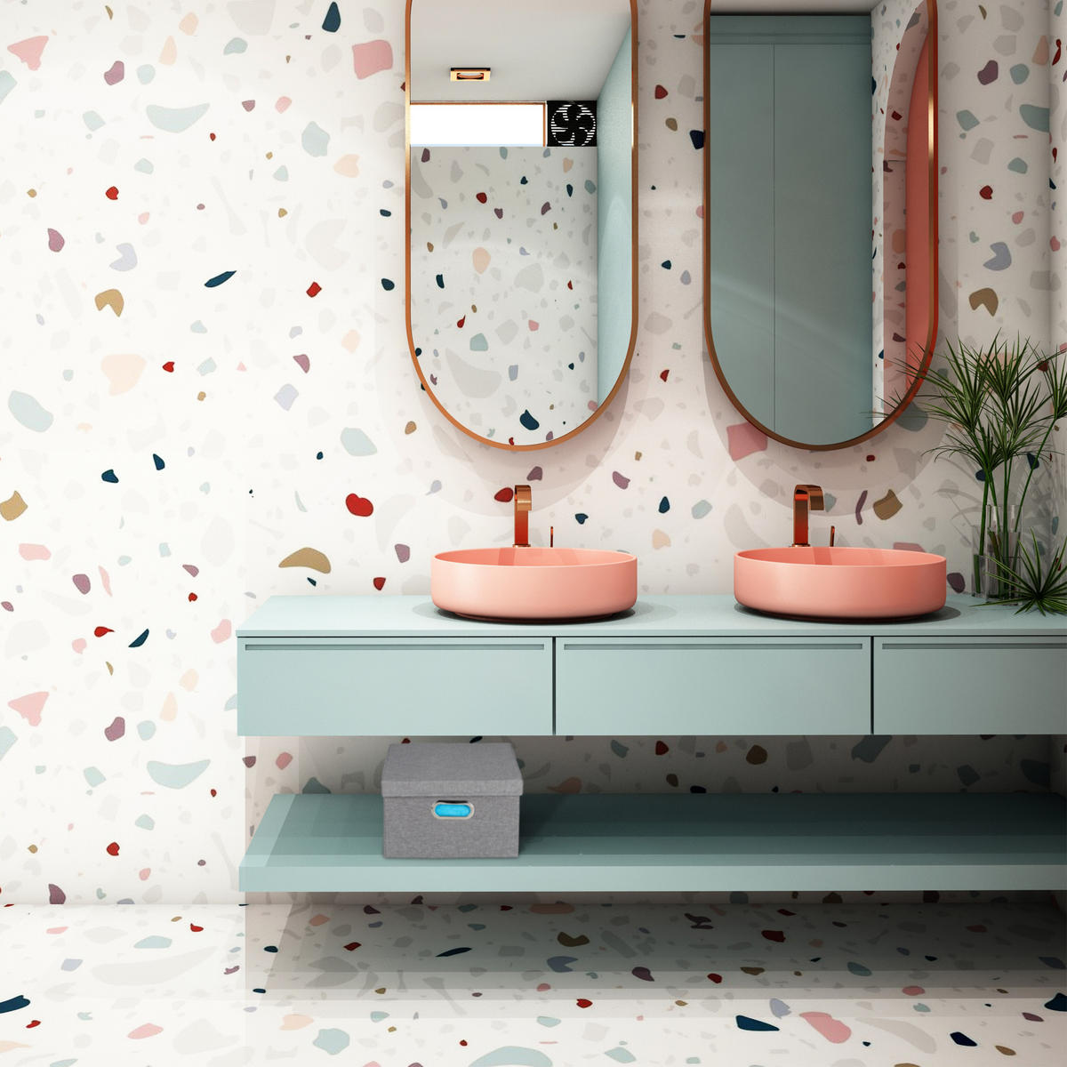 2XAUFBEWAHRUNGSBOX - Grau, Wellpappe/Textil (34.5/20.5/42cm) - Relaxdays