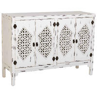 SIDEBOARD aus Holz mit 4 Türen 120x40x86 cm - Weiß, Holz (120/86/40cm) - Wanderlust