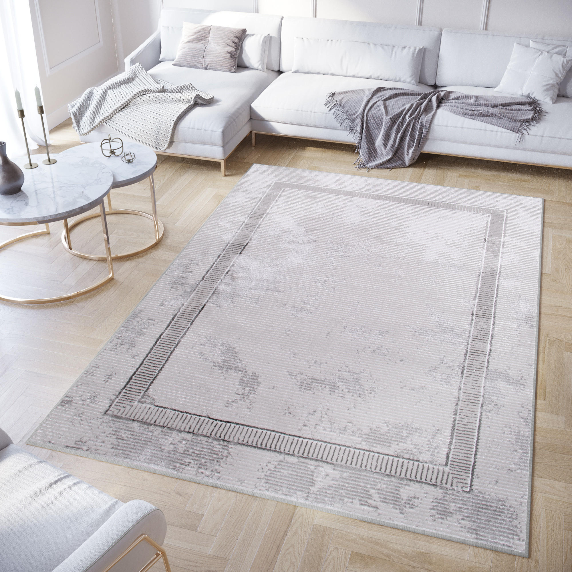 TEPPICH CRYSTAL Grau 300/400 cm - Grau, Textil (300/400cm) - Tapiso