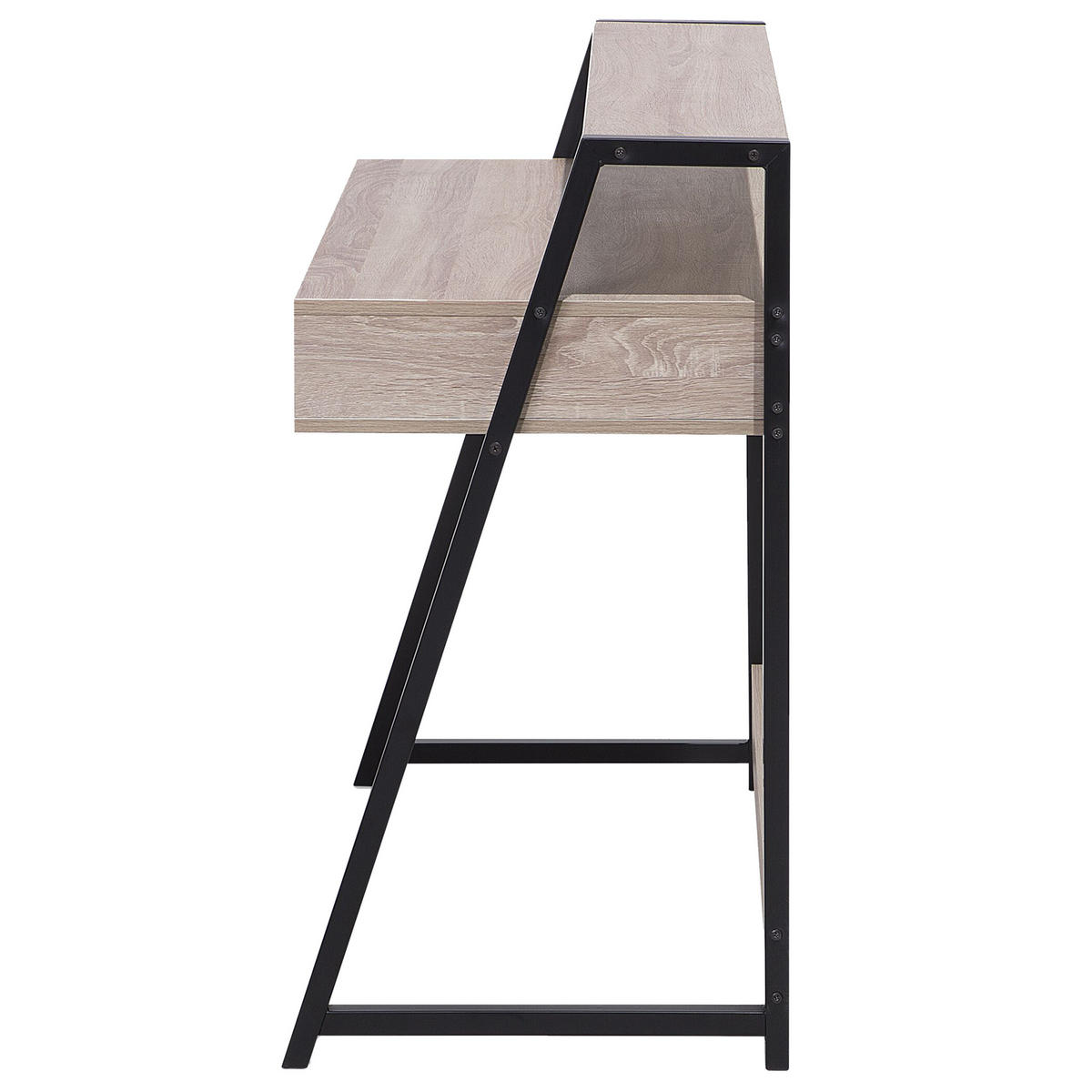 SCHREIBTISCH heller Holzfarbton 100/50/92 cm Calvin - Hellgrau, Holzwerkstoff (50/100/92cm) - Beliani