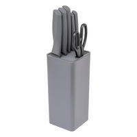 MESSERBLOCK NEO 7-teilig - Grau, Kunststoff (9.7/36/9.7cm) - 5five Simply Smart