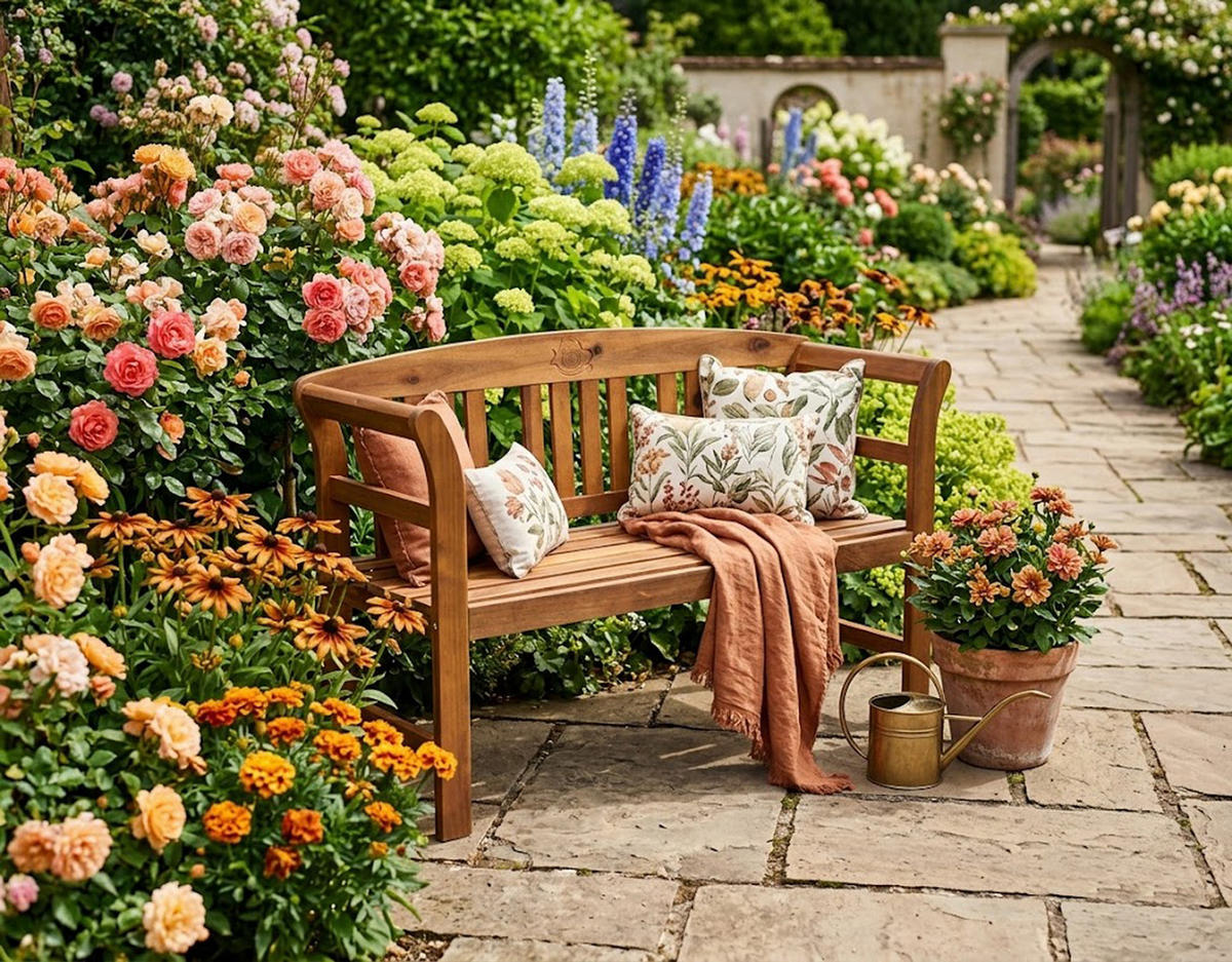 GARTENBANK / Holzbank Rosali 120cm 2-sitzer aus Akazie massiv - Braun, Holz (120/83/45cm) - TPFGarden
