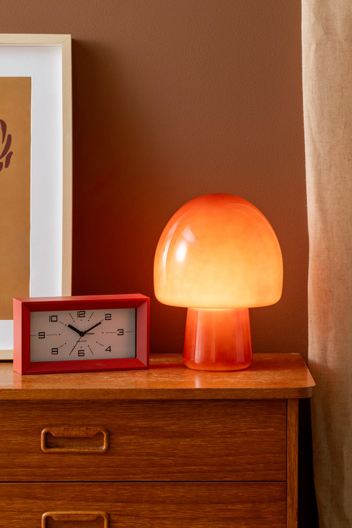 TISCHLAMPE Gozar Rot 20/20/27 cm - Rot, Glas (20/20/27cm) - Leitmotiv