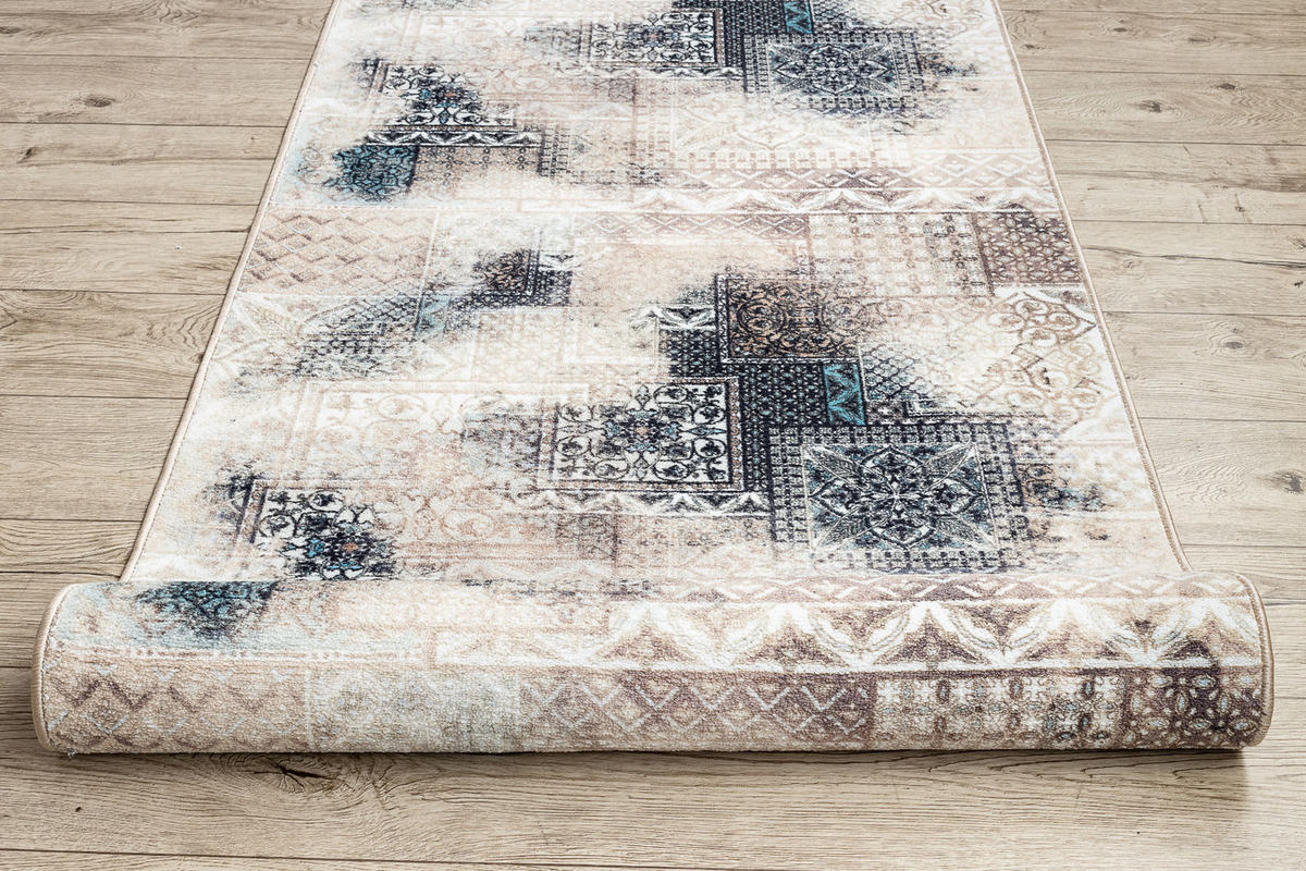 LÄUFER Antirutsch PATCHWORK 67/320 cm - Beige, Textil (67/320cm) - rugsX