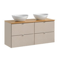 DOPPELWASCHTISCH 120.4cm Manoa Kaschmir - Beige, Holzwerkstoff (120.4/59/40cm) - Petits-meubles