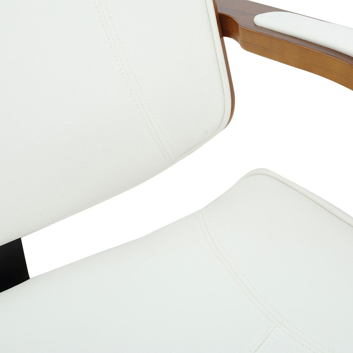 BÜROSTUHL Daytona, Walnuss/Weiß - Weiß, Textil/Metall (70/125/70cm) - TPFLiving