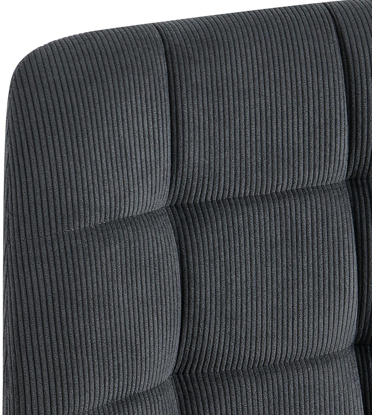 ESSZIMMERSTUHL 2er Set Fanor Cord Schwarz Wohnzimmerstuhl - Schwarz, Textil (45/84/55cm) - DELUKE