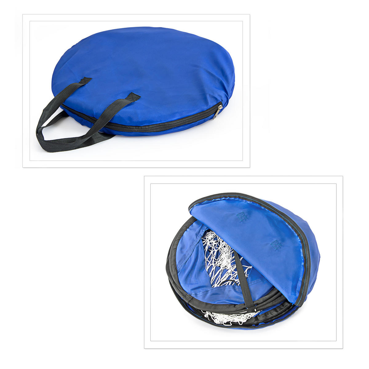 2xFUßBALLTOR - Blau, Textil (120/80cm) - Relaxdays