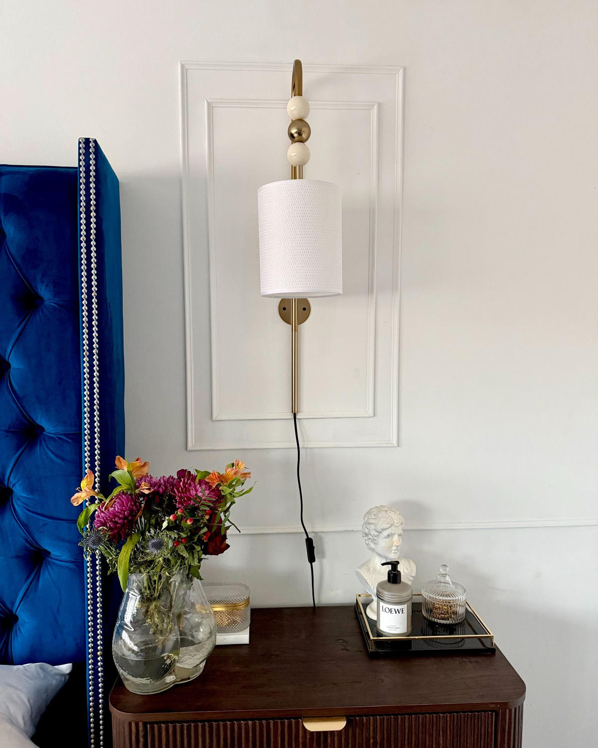 WANDLAMPE Beige Loky - Beige/Messingfarben, Metall (18/78/18cm) - Beliani