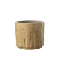 BLUMENTOPF BLATT - Töpferei - Beige - L - Ø 17 cm - Beige, Keramik (17/15cm) - J-Line