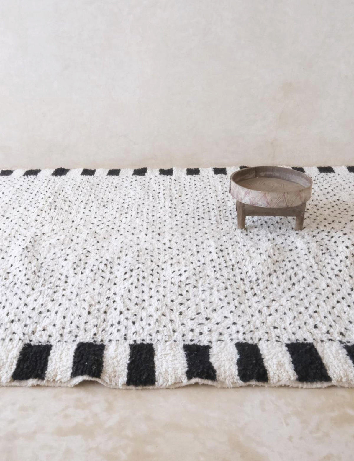 BERBERTEPPICH grafisch Wolle 218x 322 cm - Weiß, Naturmaterialien (218/322cm) - AFK Living