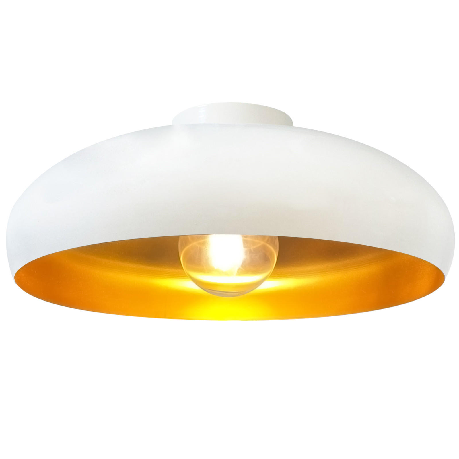 DECKENLEUCHTE Androa Lampe - Goldfarben/Weiß, Metall (40/40/20cm) - Bamyum