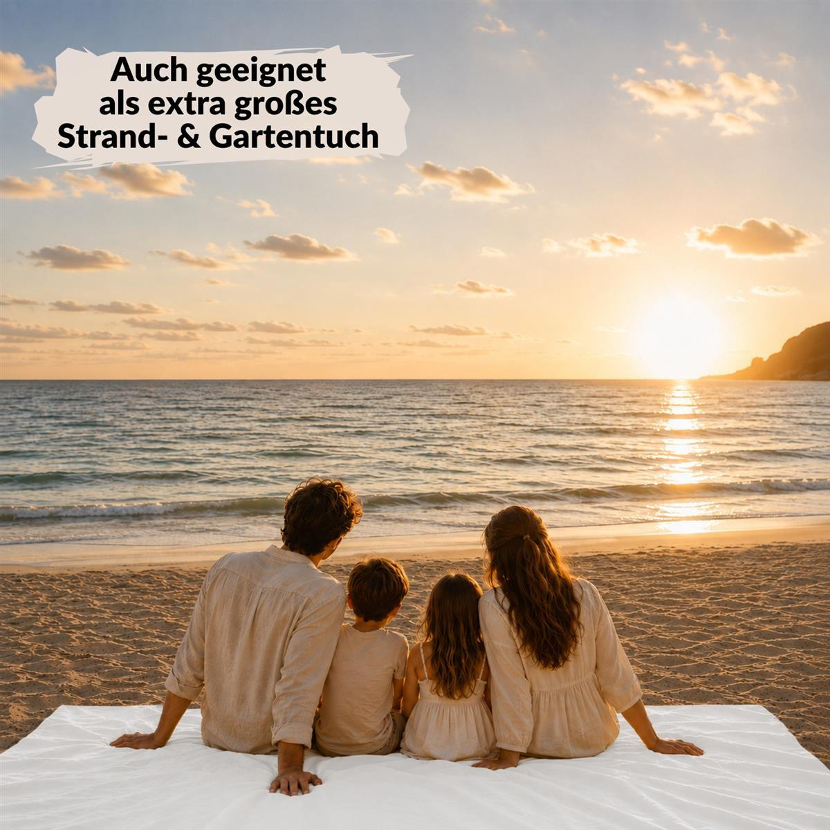 BETTTLAKEN ohne Gummizug 140x250 cm, Betttuch aus 100% Baumwolle, Vielseitig verwendbares Haustuch - Weiß - Weiß, Textil (140/250cm) - Carpe Sonno