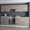 KÜCHENZEILE LECO 240 dunkel sonoma truffel - Dunkelbraun/Sonoma Eiche, Holzwerkstoff (240/82/46cm) - roe furniture