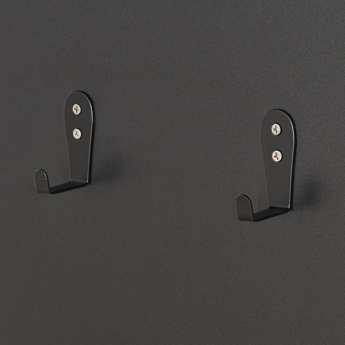 GARDEROBENPANEEL Helsinge - Schwarz/Naturfarben, Holzwerkstoff/Metall (59.5/140/16cm) - [en.casa]