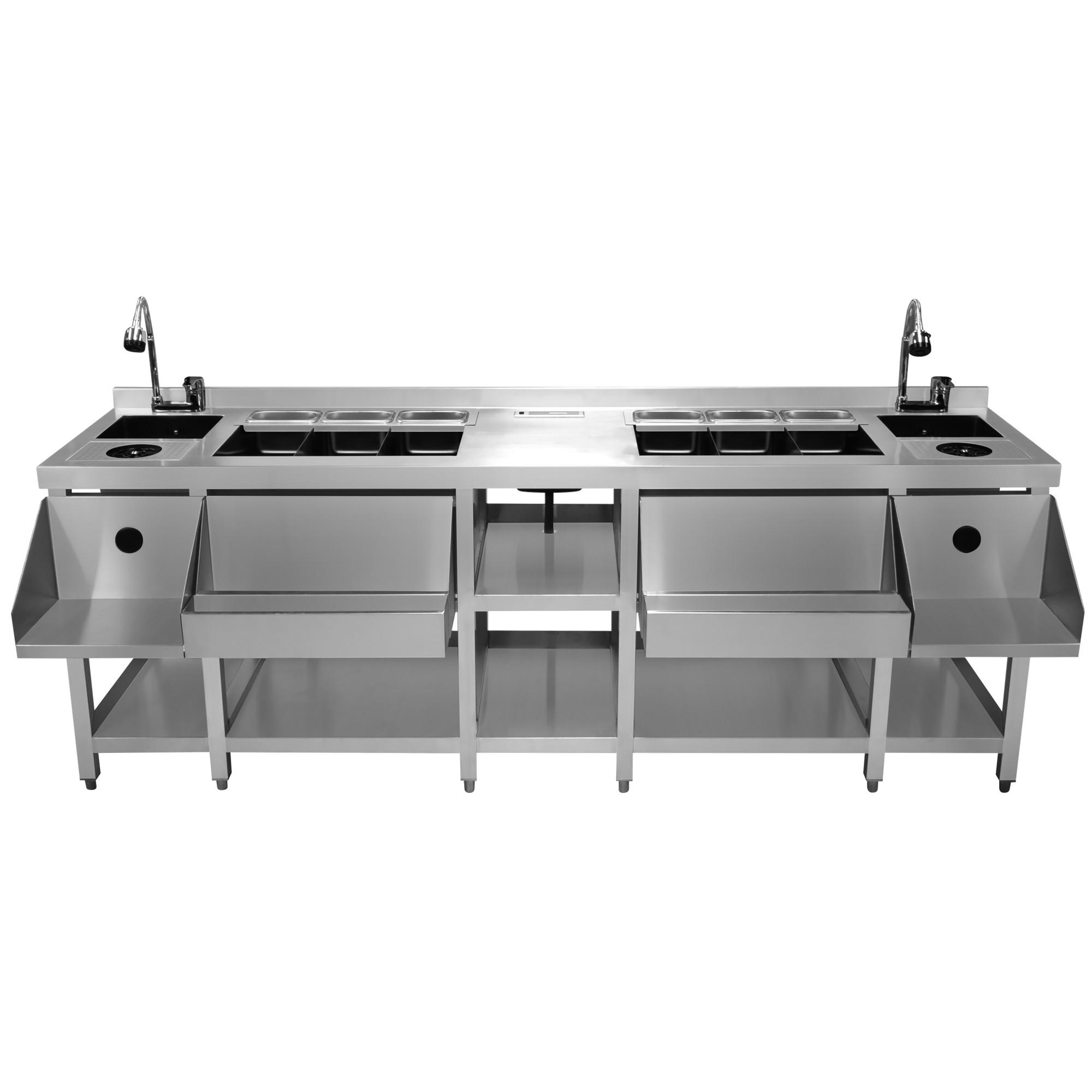 DUO-BARSTATION - Alufarben, Metall (220/1/78cm) - Monstershop