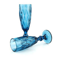 WEINGLAS-SET Elise Blau 15/22/21 cm Glas - Blau, Glas (0.18L) - Mondex