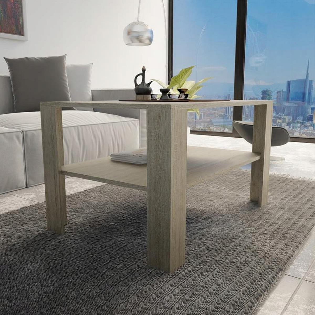 COUCHTISCH EX3 Sonoma Eiche 100/68/60 cm - Sonoma Eiche, Holzwerkstoff (68/100/60cm) - Matkam Möbel