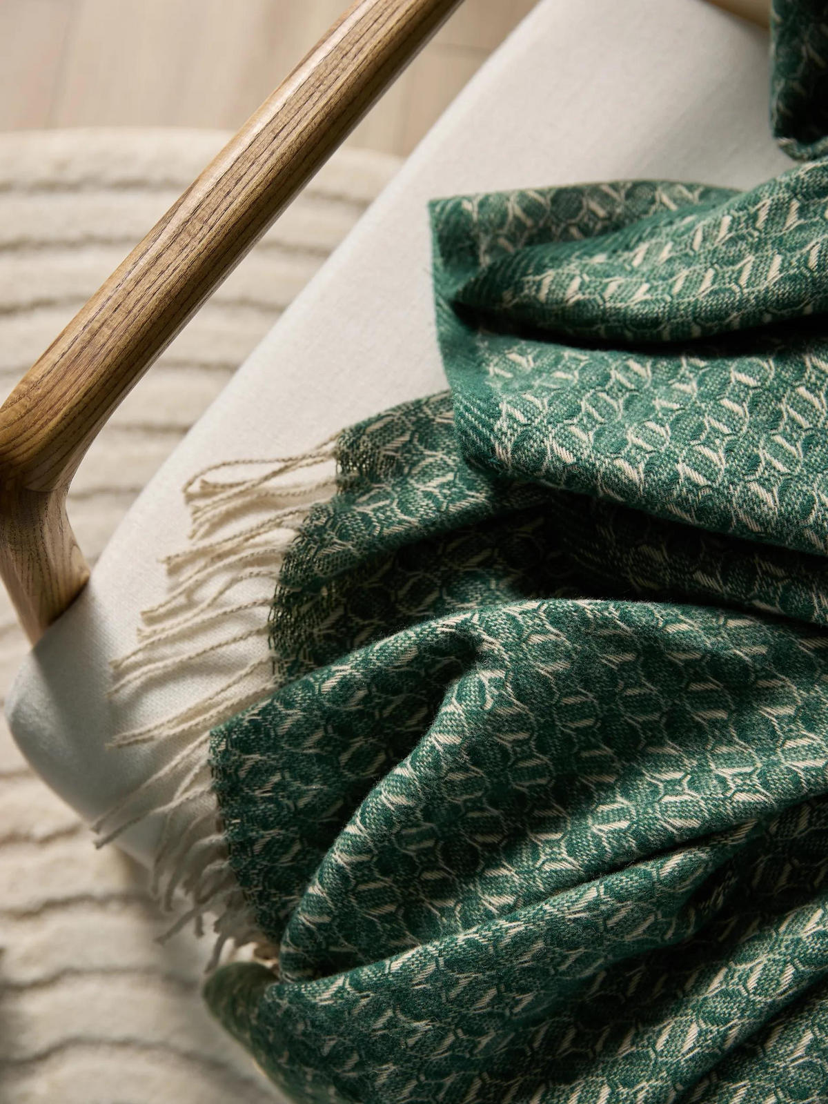 DECKE Liana Grün 130/180 cm - Grün, Textil (130/180cm) - benuta