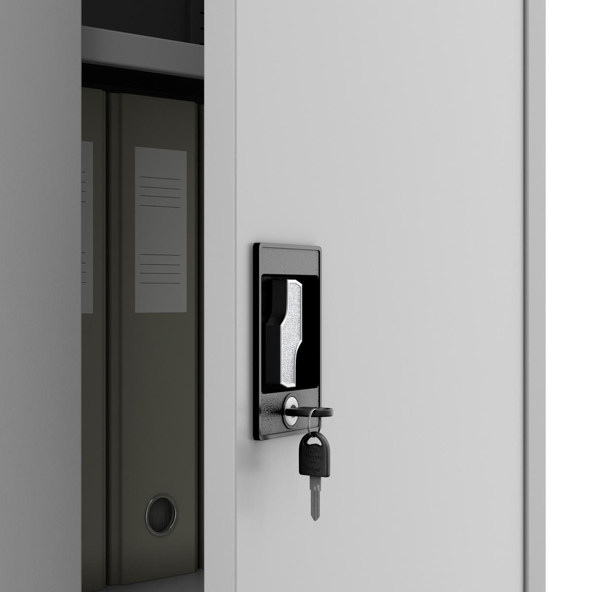 AKTENSCHRANK Jan II 220 - Grau, Metall (115/220/40cm) - Jan Nowak