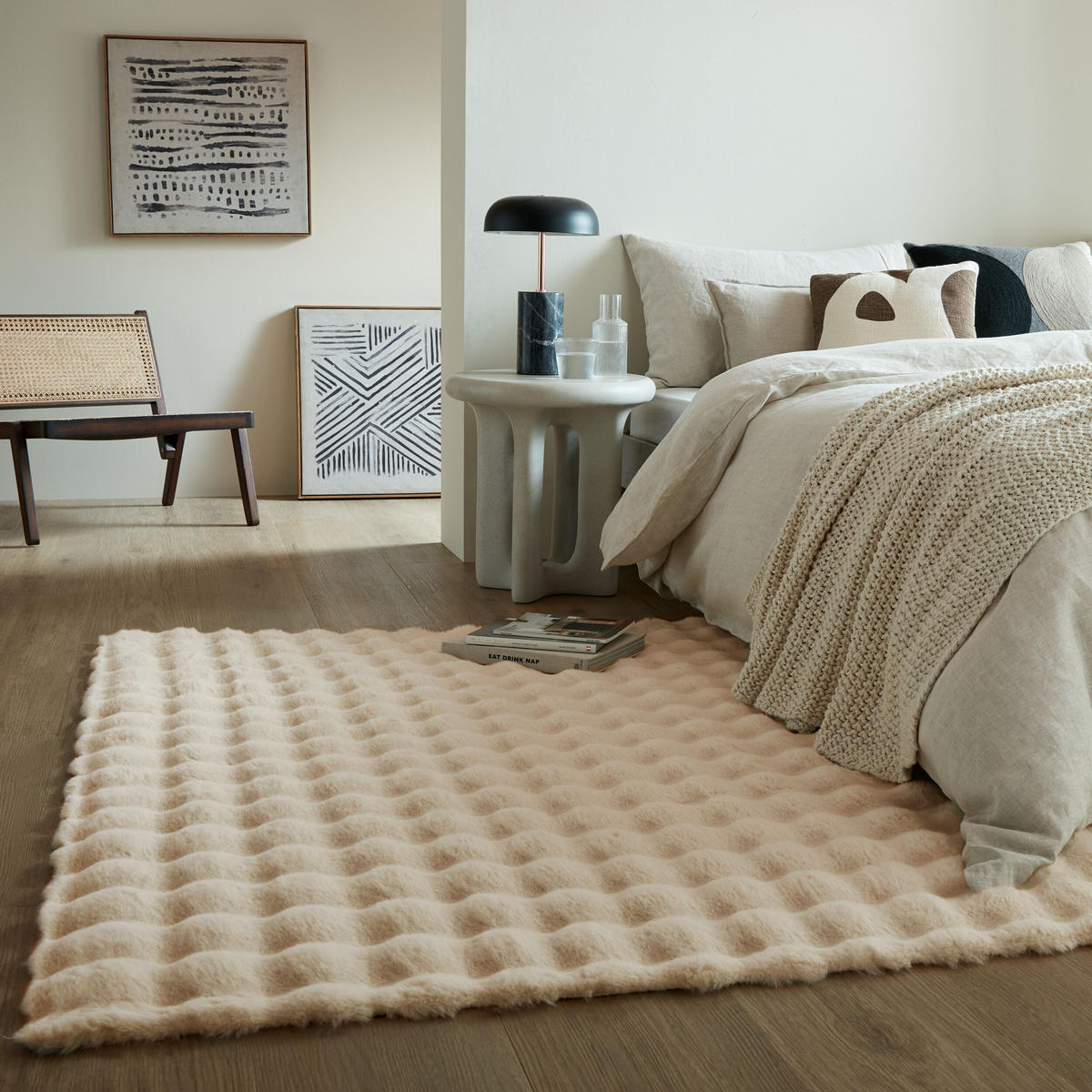 TEPPICH Waschbar LUNE, mit Struktur, Creme, 180 x 290 cm - Beige, Textil (180/290cm) - KADIMA DESIGN
