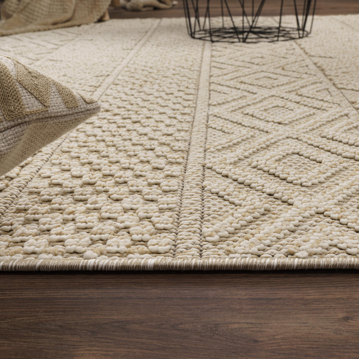 KURZFLORTEPPICH 80/150 cm München 531 - Creme, Textil (80/150cm) - Paco Home