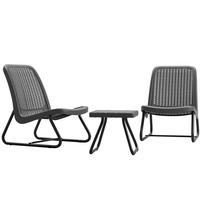 SITZGRUPPE Modica,Belastbarkeit Stuhl 120 kg, Schraubfüße,grau - Grau, Naturmaterialien/Textil - tectake