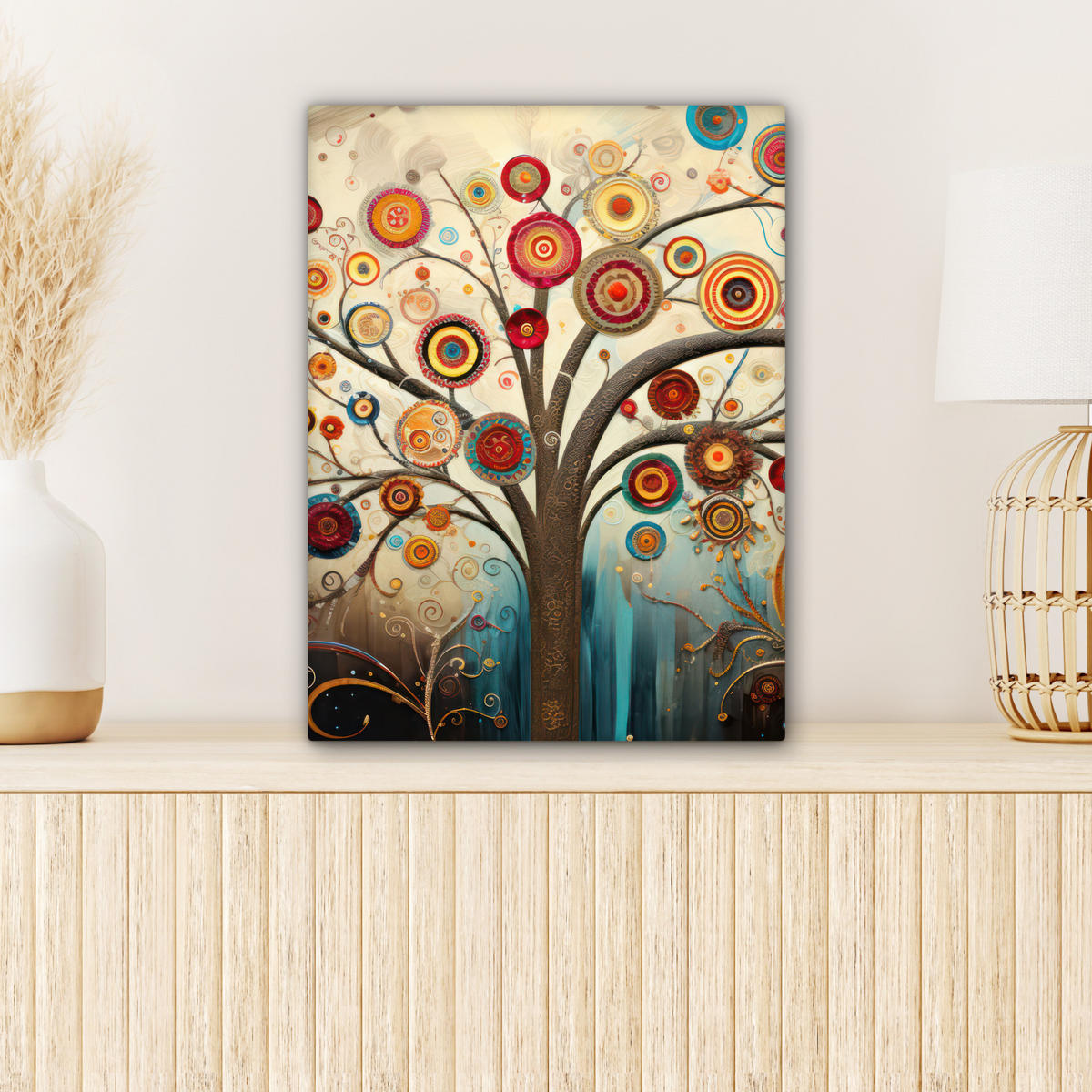 LEINWANDBILD Baum - Baum des Lebens - Farbe 30x40 cm - Braun, Textil (30/40cm) - MuchoWow