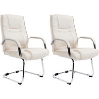 SCHWINGSTUHL 2er Set Lederlook creme - Creme, Textil/Metall (60/104/67cm) - CLP