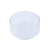 TEELICHTHALTER für Maxi-Teelichter aus feuerfestem Klarglas Ø 62 x 25 mm, Innen Ø 60 mm - Transparent, Paraffin (6.2/2.5/6.2cm) - Holfeuer Crystal Design