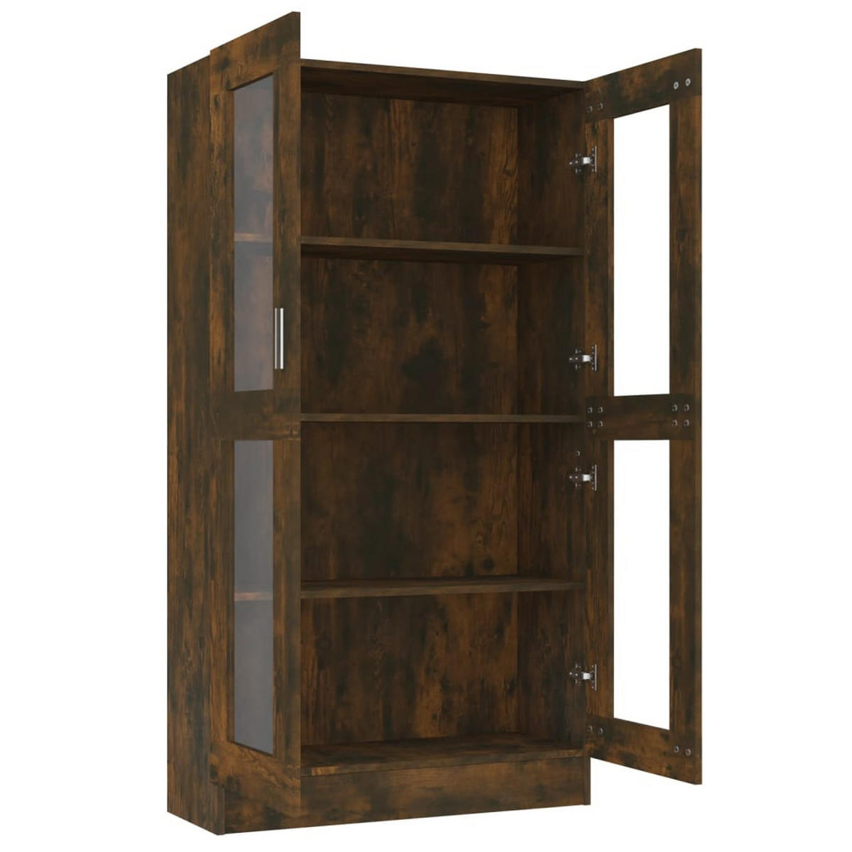 VITRINENSCHRANK Räuchereiche 82,5x30,5x150 cm Holzwerkstoff - Braun, Holzwerkstoff (82.5/150/30.5cm) - furnicato