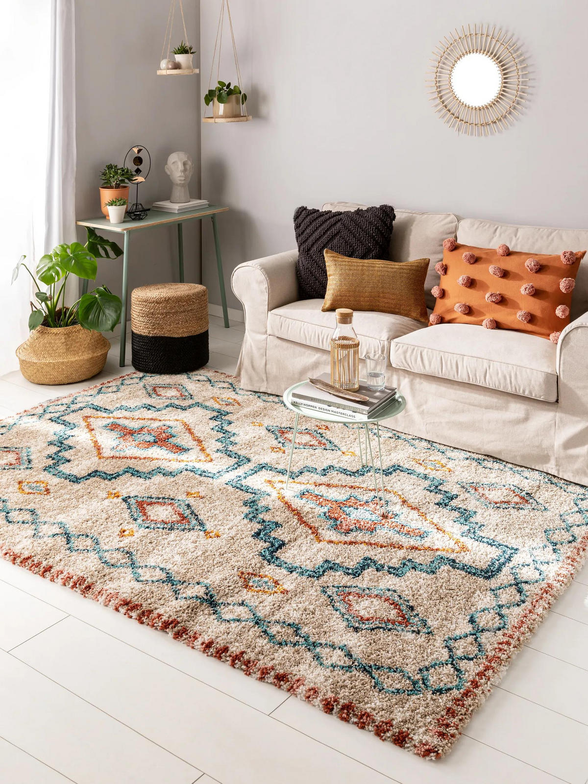 KOSMATA preproga Gobi večbarvna 160x230 cm - večbarvno, umetna masa/tekstil (160/230cm) - benuta Nest