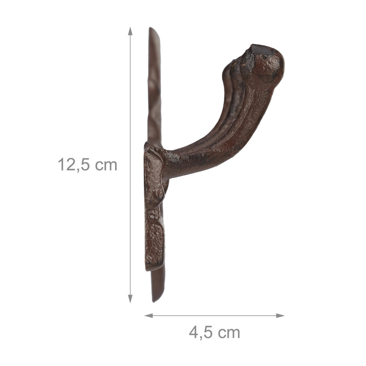 KLÍČOVÁ deska - hnědá, kov (33/12.5/4.5cm) - Relaxdays