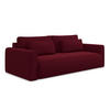3-SITZER SOFA mit Schlaffunktion Samt Stoff Rot - Bordeaux/Rot, Kunststoff/Textil (238/82/105cm) - Makamii