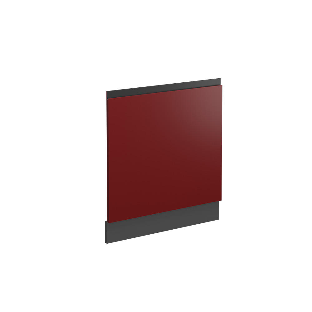 FRONTBLENDE R-Line Rot 59.6 cm J-Shape, ohne AP - Anthrazit/Rot, Holzwerkstoff (59.6/57.2/1.6cm) - Vicco