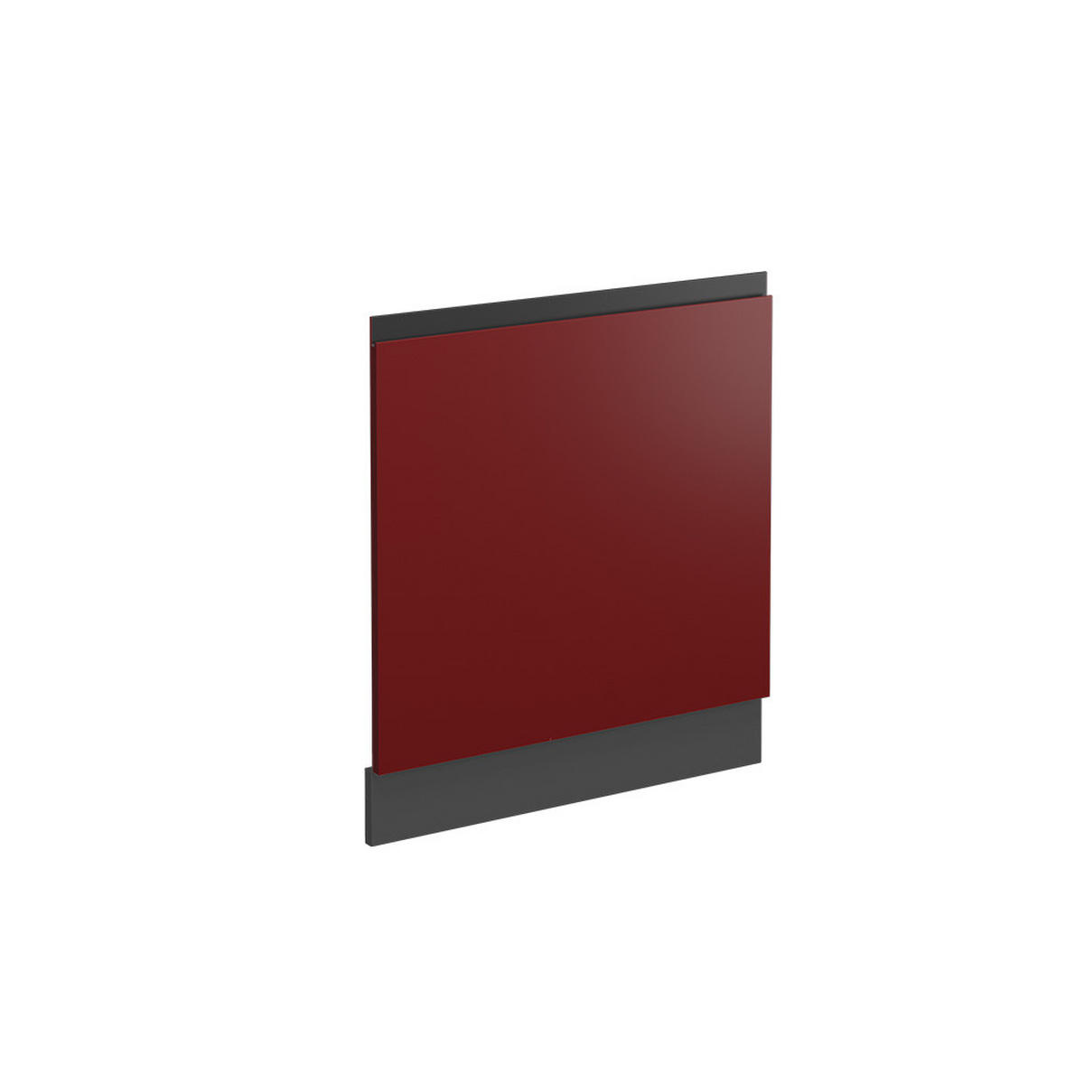 FRONTBLENDE R-Line Rot 59.6 cm J-Shape, ohne AP - Anthrazit/Rot, Holzwerkstoff (59.6/57.2/1.6cm) - Vicco