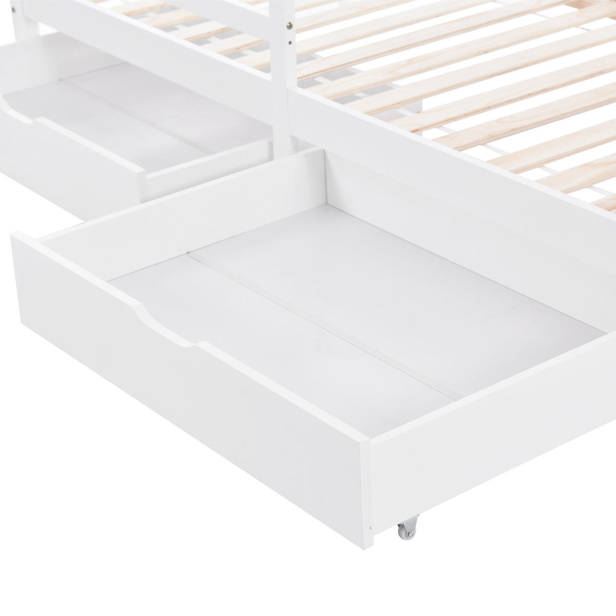 HAUSBETT 90/200 cm Weiß - Weiß, Holz - Raumix