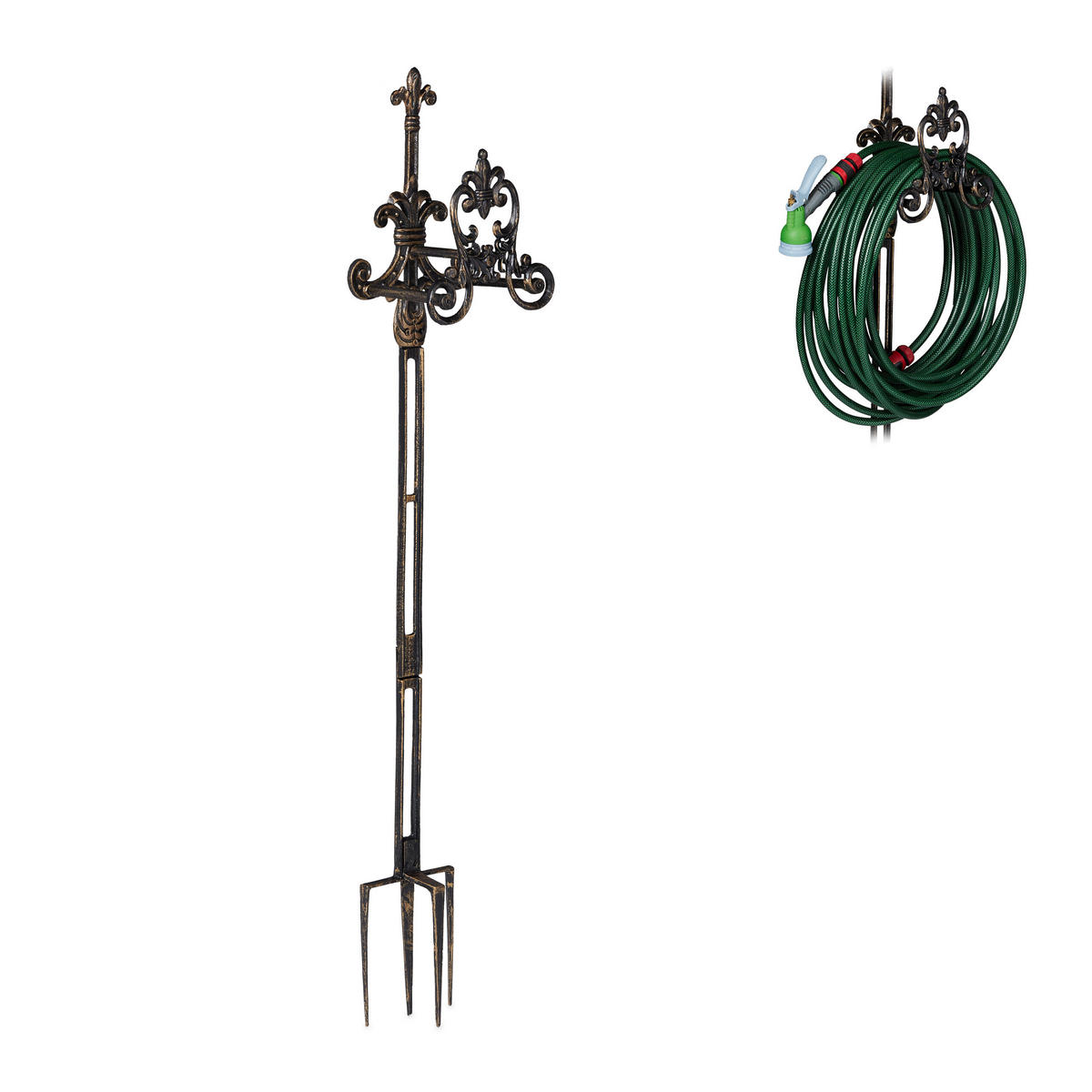 SCHLAUCHHALTER - Multicolor, Metall (24/133/17cm) - Relaxdays