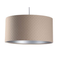 HÄNGELEUCHTE Silber 50/25 cm - Beige/Silberfarben, Kunststoff (50/0.8/25cm) - ONZENO
