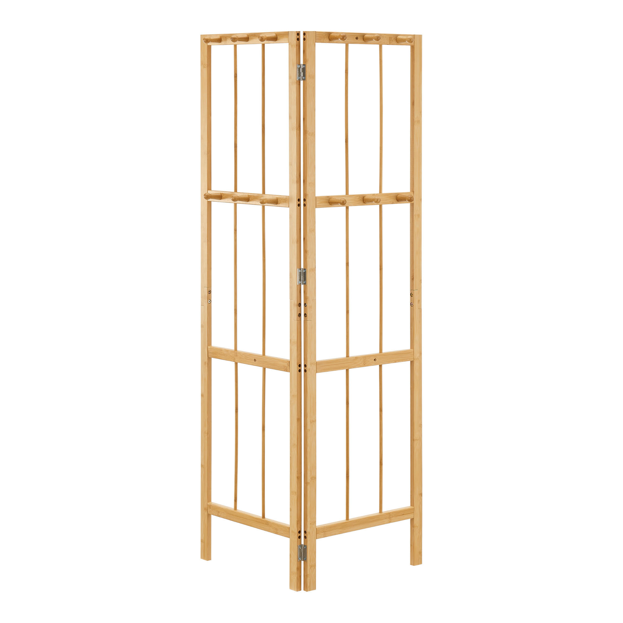 ECKGARDEROBE Hyllestad - Naturfarben, Naturmaterialien (92/165.5/8cm) - [en.casa]