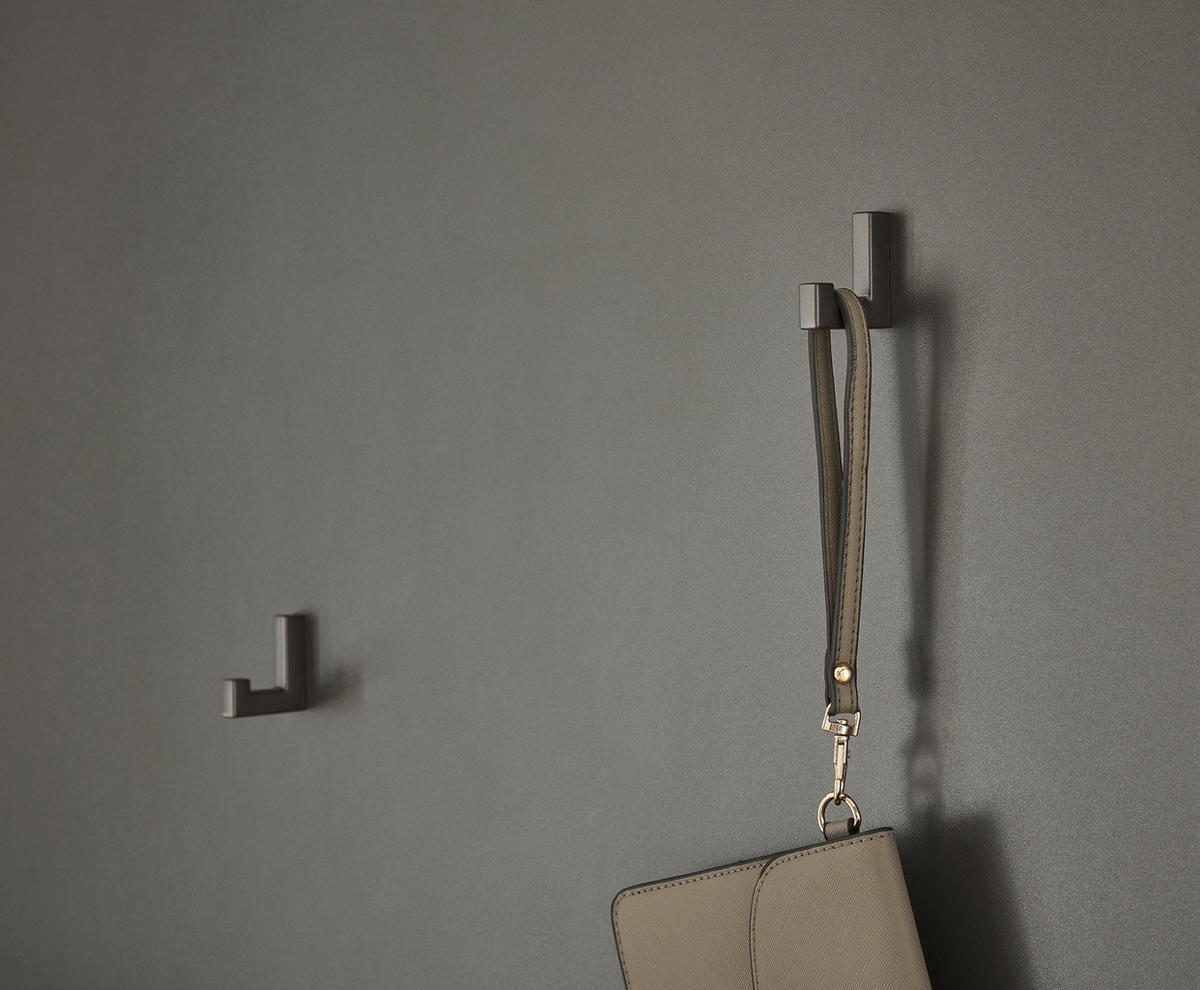 GARDEROBEN-SET 3-teilig grau matt, Eiche Wotan 100 cm, Flurgarderobe inklusive Sitzkissen - Silberfarben/Eiche Wotan, Holzwerkstoff/Kunststoff (100/200/40cm) - Furn.Design