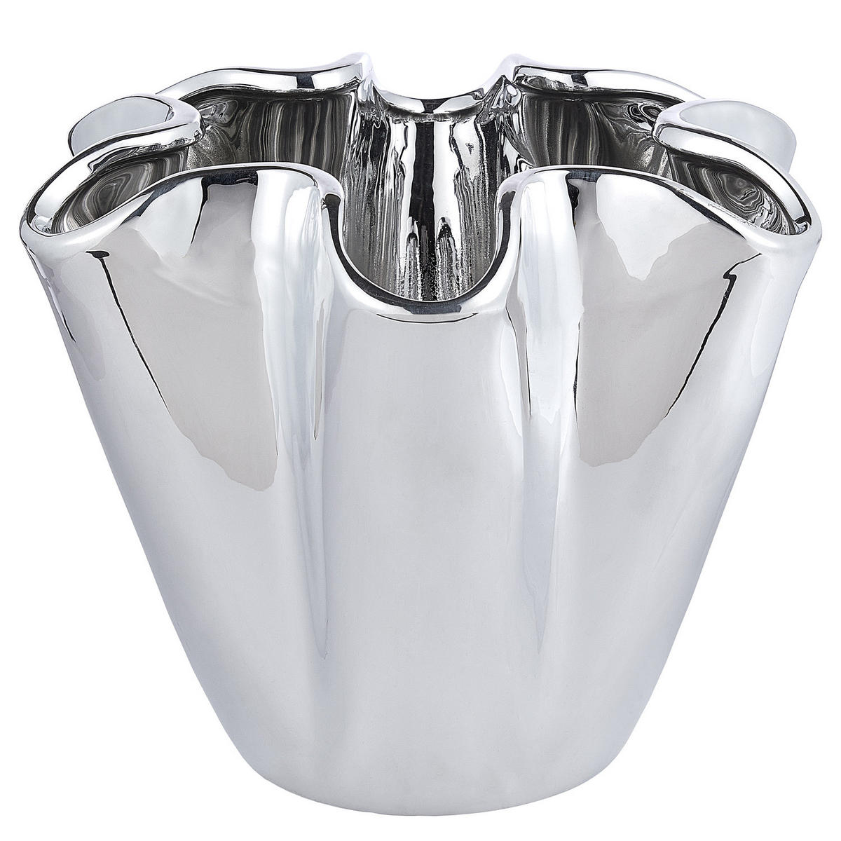 VASE Reflect - Silberfarben, Keramik (24cm) - Butlers