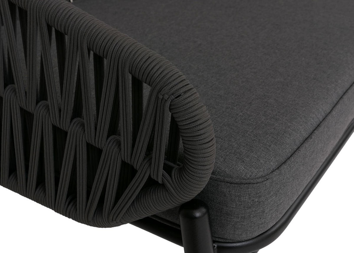 GARTENBANK Anthrazit - Anthrazit, Metall (116/83/65cm) - MCW