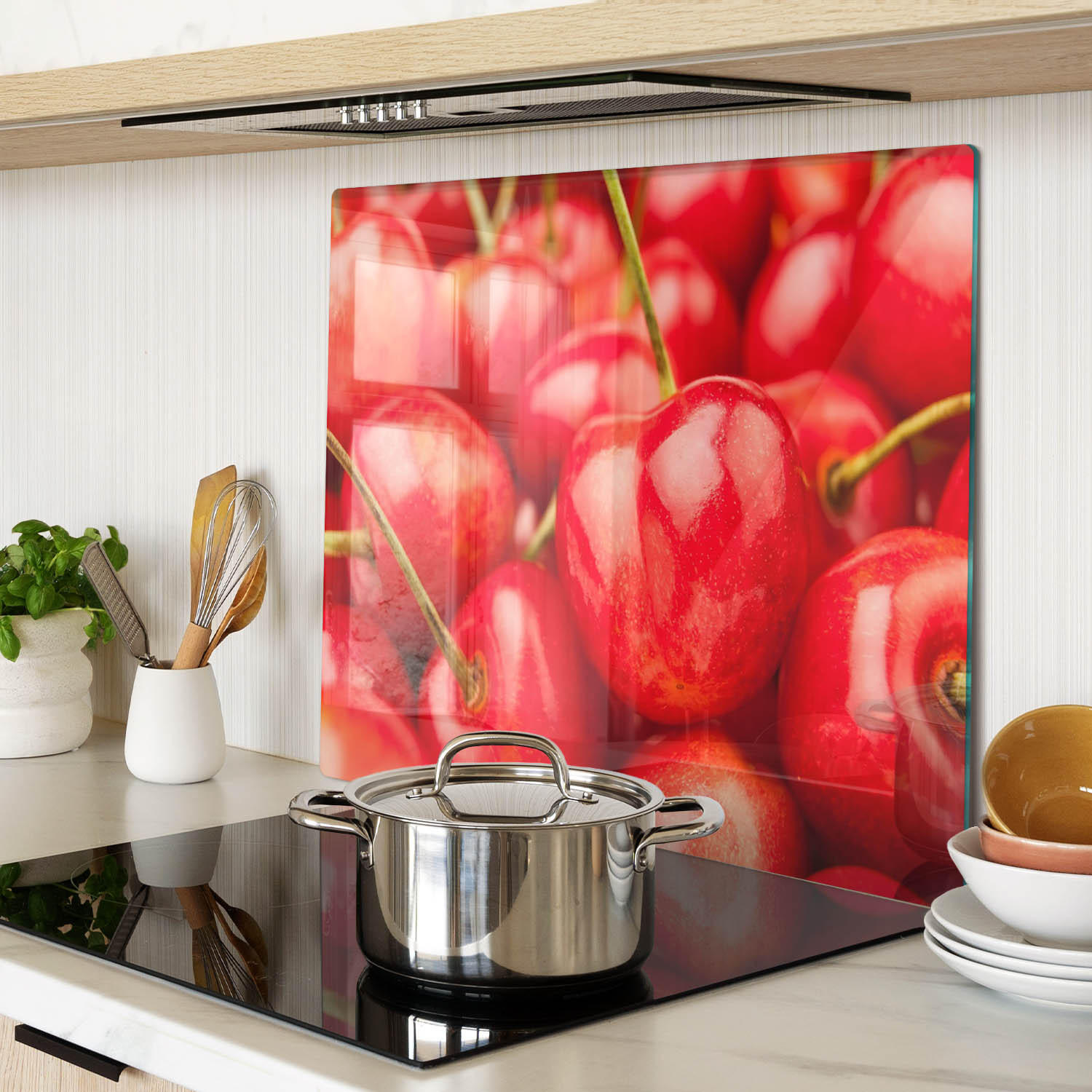 GLASPLATTE 60x52 cm Kirsche - Rot, Glas (60/0.4/52cm) - TULUP