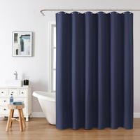 DUSCHVORHANG Dunkelblau 180/180 cm Stoff Schimmelresistent - Blau, Kunststoff (180/180cm) - MCBOSON