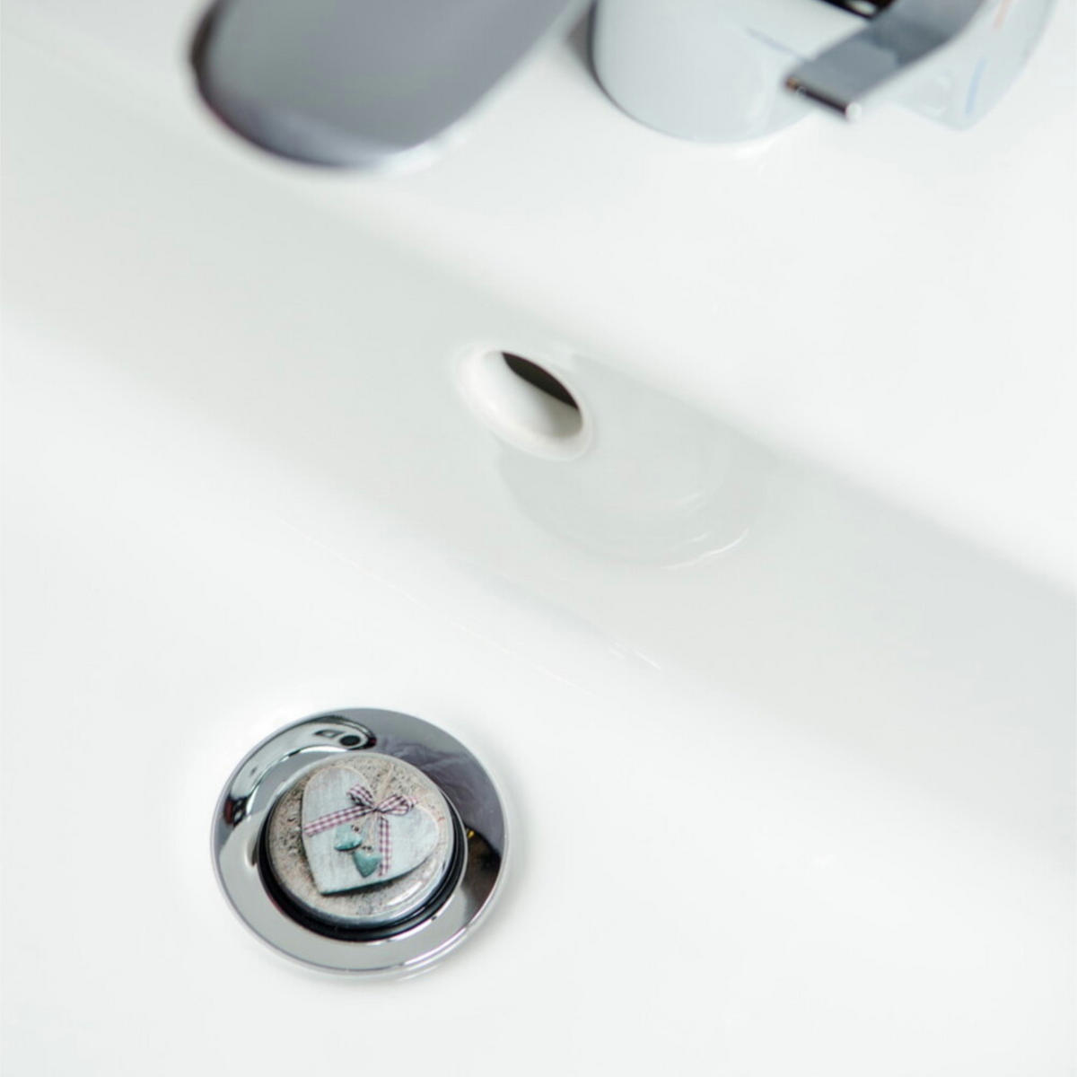 WASCHBECKENSTÖPSEL Bavaria - Braun, Kunststoff/Metall (4/7/7cm) - Sanilo